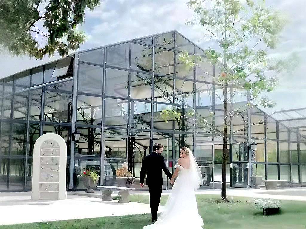glass greenhouse, tempered glass greenhouse, glass greenhouses for sale,Luxury glass greenhouse for wedding YSGH-176